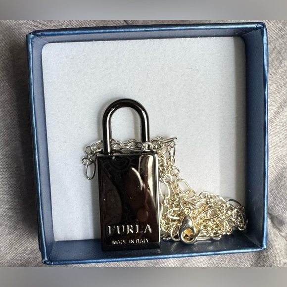 Furla Candy Lock in Silver with Free Chain - EUC - Picture 3 of 5